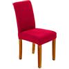 Coprisedie Elasticizzati Natalizi Chickwin Con Stampa Rossa - Set Da 2, 4, 6 Pezzi, Per Sedia Da Pranzo, Lavabili, Per Decorazioni Festa