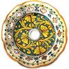 Generico Coppa grande 30 cm in ceramica siciliana Santo Stefano di Camastra attacco grande E27 ricambio per lampadario sospensione decoro martina