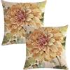 Vgzsyomqib Fiori Foglie Federe Cuscini Divano 45x45 cm Floreale Animali Fodera Cuscino Casa Soggiorno Fodere Copricuscini Camera da Letto Cucina Arredo Esterno Set di 2 Pezzi Giallo Verde