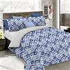 Italian Bed Linen Set Copripiumino Fantasy, Lavorato in Italia - Parure Copri Piumino - Sacco Piumone 200x200 cm con Patella e federa Cuscino, Piazza e Mezza, Rombi
