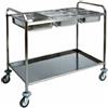 FORCAR Carrello portabacinelle - N. 2 ripiani - N. 2 x GN1/1 - cm 77 x 62 x 97 h