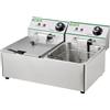 EASYLINE Friggitrice elettrica da litri 12.5+12.5 - cm 54.5 x 41 x 32.5 h