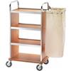 FORCAR Carrello portabiancheria - N. 3 ripiani - cm 70/100 x 50 x 123h Wengè; legno