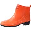 Ladeheid Stivaletti Donna in Gomma PVC Stivaletti Impermeabili da Donna Stivali Corti Eleganti in Gomma per la Pioggia per la Primavera e l'Autunno LA-930 (Rosso 36 EU)