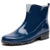 Ladeheid Stivaletti Donna in Gomma PVC Stivaletti Impermeabili da Donna Stivali Corti Eleganti in Gomma per la Pioggia per la Primavera e l'Autunno LA-930 (Blu Scuro 36 EU)