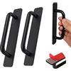 LURICO Maniglie per Armadio Adesiva, 2 Pezzi Maniglia Adesiva in Alluminio, Maniglia per Finestre Scorrevole per Porte e Finestre Cassetti Armadi Porte da Giardino,147mm (Nero)
