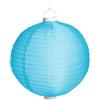 Lotti Importex Lotti Lanterna Party Sferica Tessuto blu 3 PowerLED Bianco caldo ø40cm - Decorazioni Giardino