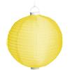 Lotti Importex Lotti Lanterna Party Sferica Tessuto Giallo 3 PowerLED Bianco caldo ø40cm - Decorazioni Giardino