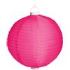 Lotti Importex Lotti Lanterna Party Sferica Tessuto ROSA 3 PowerLED Bianco caldo ø40cm - Decorazioni Giardino