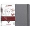 Clairefontaine 783462C Collezione Age Bag un quaderno a spirale a margini staccabili My.Notes grigio - A4 21x29,7cm - 120 pag righe carta bianca 90 g - copertina in carta lustrée a trama cuoio