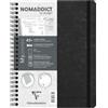 Clairefontaine 782331C Collection Age Bag A Black My.Notes - Quaderno a spirale con margine, formato A5+, 16 x 21 cm, 120 pagine a strappo, carta bianca da 90 g, copertina in cartoncino effetto pelle