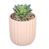 Sleepdown Halo Green Artificiale Artificiale Pianta Succulente Rosa Testurizzata Vaso per Casa Ufficio Bagno Decorazione Interna Estetica