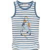 People Wear Organic Canottiera bambino in cotone bio Terrier - col. azzurro-grigio a righe
