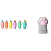 Legami HC0001 Set di 6 Mini Evidenziatori, Carrate Team, Evidenziatori a Forma di Carota, Inchiostri a Base d'Acqua & Temperino con Contenitore, Meow, 4,5x7 cm, in plastica