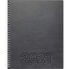 BRUNNEN 1076164841 Manager Wt 7 Weektimer 2 pagine = 1 settimana, 21 x 26 cm, copertina morbida Lino grigio, calendario 2021, rilegatura a filo
