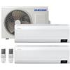 Samsung Condizionatore Climatizzatore Samsung Dual Split Inverter Windfree Avant R-32 Wi-Fi 9000+18000 BTU Con AJ068TXJ3KG/EU