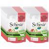 Schesir BIO, Alimento Umido Completo per Gatti, Patè di Manzo e Pollo con Mela, Senza Cereali, in Busta, Gluten Free, 16 x 85 g