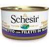 Schesir, Cibo Umido per Gatti Adulti al Gusto Tonnetto con Filetti di Manzo, in Morbida Gelatina - Totale 2 kg (24 Lattine Monodose da 85G)