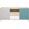 DEKIT GRUPO RIMOBEL Nova Credenza in legno, naturale/smeraldo, 60 pezzi