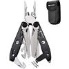 BIBURY Pinza Multiuso, 18 in 1 Multitool in Acciaio Inox, Pinza Multifunzione con Apribottiglie, Cacciavite, Idee Regalo Uomo Compleanno, Regalo Natale, Ideale per Esterno, Campeggio - Nero