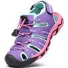 DREAM PAIRS Kids Sandali Sportivi Estivi per Bambini Unisex Scarpe da Trekking con Punta Chiusa per Sport all'Aria Aperta Ragazzi Lavanda/Baby/Blu/Fucsia 160912-K Taglia 37.5EU/5US