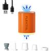 FLEXTAILGEAR TINY PUMP 2, Pompa Elettrica Portatile da Campeggio, Pompa Sottovuoto, 4 kPa(180 L/min) Pressione e Portata Elevate, 5 Ugelli Multifunzione per Letto ad Aria, Sacchetto Sottovuoto