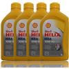 Shell Helix Ultra HX6 10W-40, 4 flaconi da 1 litro, olio motore