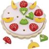 Janod - Torta alla Frutta in Legno FSC Twist - Giocattolo di Imitazione e Immaginazione - 15 Accessori in Legno - Diametro 19 cm - dai 2 Anni, J06628