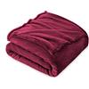 FARFALLAROSSA Coperta Plaid Pile, Coperta Matrimoniale 230 x 270 cm Flanella, Coperta Divano Super Grande Caldo Morbida - Bordeaux