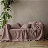 L'Emporio Casa Telo Copridivano Copriletto Tela Grossa Robusta Cotone in Panama 160X260-260x280-360x280 Misure Maxi Lenzuolo Copritutto Cotone Granfoulard Made Italy (BORDEAUX, 160X280)