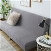 Hiseng Copridivano Senza Braccioli Pieghevole Divano Letto 2-3 posti all-Coperto Copridivani Elasticizzati Universale Anti Scivolo Copri Divano (Grigio Chiaro,150-190cm)
