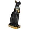 HERCHR Statua di Gatto Egiziano, Statua della Dea Bastet del Gatto Egiziano Fatta a Mano, Decorazione della Casa, Bar dell'ufficio, 12.5 x 9.5 x 2cm(S)