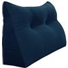 Rucener Schienale Letto Triangolari Cuscino Letto Schiena Schienale Testata Letto Divano Cuscino Lettura Il Perfetto Cuscino perLettura Regalo per la festa del papà Profondo blu 80CM