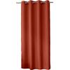 ED ENJOY HOME Tenda decorativa con occhielli argentati, 140 x 240 cm, terracotta, 100% poliestere, satinato, collezione Basic