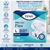 TENA Flex Plus Taglia L Pannoloni a Cintura per Incontinenza Adulti - Assorbenti ad Alta Assorbenza 30 Pezzi
