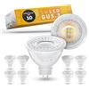 Luxari GU5.3 Lampada LED [10x] - MR16 LED - Equivalente alla lampada alogena 50W - Lampadina LED 5W 420lm - GU 5.3 LED Spot con 2700K bianco caldo