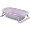 Hauck Vaschetta per Bagnetto Neonati Wash N Fold M - Vasca da Bagno Pieghevole fino a 16 kg, Tappo Termosensibile, 80x48x25 cm - Lavanda