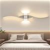 J.SUNUN Lampada da Parete LED Interno Lungo Moderne Applique da Parete 100CM 35W 2800LM Creativo illuminazione Lampada Muro Per Soggiorno Camera da Letto Corridoi Scala,Luce Caldo 3000K,Bianco 39.4