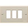 BTICINO Placca Magic 3p per 503 in alluminio - 503/3