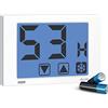 VEMER VE791200 AKUOS - Umidostato Igrostato Digitale Touch Screen da Parete, Alimentazione a Batterie, Bianco