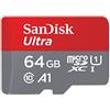 SanDisk Ultra 64 GB microSDXC UHS-I scheda per Chromebook con adattatore SD e velocità di trasferimento fino a 140 MB/s