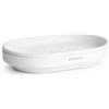 Brabantia - Mindset Portasapone - Base Antiscivolo - Nervature Mantengono la Saponetta Asciutta - Base Interna Rimovibile - Metallo Resistente alla Corrosione - per Bagno - Fresh White - 12 x 8 cm