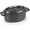 Lacor 25912- Pentola ovale, alluminio pressofuso, 11,5 x 7,5 cm, colore nero