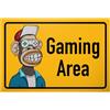 DankeDir! Gaming Area - Targa in plastica 30 x 20 cm - regalo per adolescenti - regalo per ragazzi - regalo di compleanno - idea regalo per studenti, feste, decorazione per porta, camera