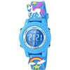 Dotodo Orologi per bambine dai 3 agli 8 anni - Giocattoli popolari per bambini dai 4 agli 8 anni, Unicorno Blu Scuro, Cinturino