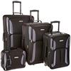 Rockland, Set di valigie Journey, morbide, verticali, nero/grigio., 14 inches, 19 inches, 24 inches, 28 inches