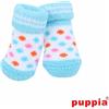 Puppia Calzini per Cani Pois Polka DOT II, Tessuto, Skyblue, Large