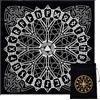 CREATCABIN Altare Tessuto Vichingo Rune Costellazione Celeste Mazzo di Tarocchi Arazzo Spirituale Tovaglia Tessuto Sacro Astrologia con Sacchetto Carte dei Tarocchi per Divinazione Stregoneria Pagan