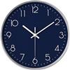 Taodyans Orologio da parete silenzioso 30,5 cm, al quarzo, funzionamento a batteria, rotondo, moderno, per ufficio, classe, soggiorno, camera da letto (blu navy)