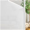 Finnez Pellicola per Finestra Privacy, Bianco Opaco, Non Adesivo per Finestra, per Camera da Letto Bagno Cucina Ufficio, 44.5x200cm